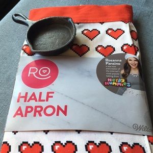 Half apron with hearts and Baby skillet